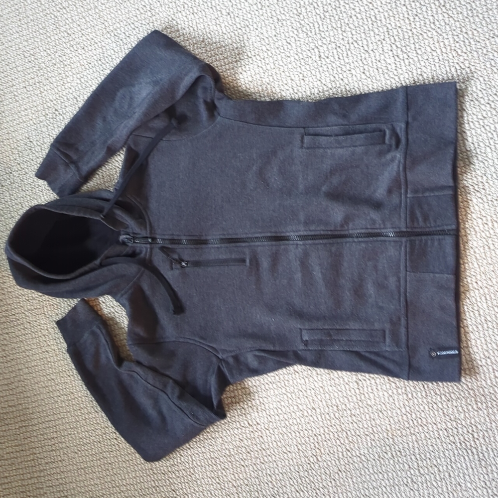 Women's StormTech Carbon Grey / Black Metro Full Zip Hoody - CFZ-3W